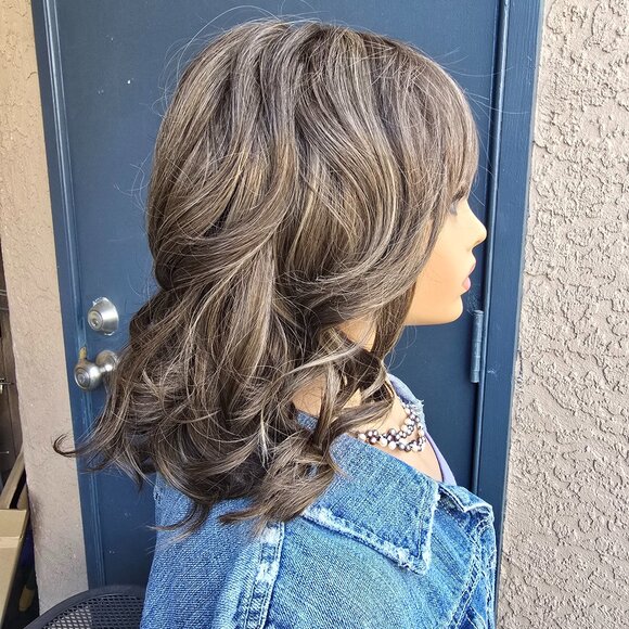 GRANADA Wig, Belle Tress, Coolest Ash Brown, Extend Lace, Mono Part, NEW, Heatok - Picture 5 of 11